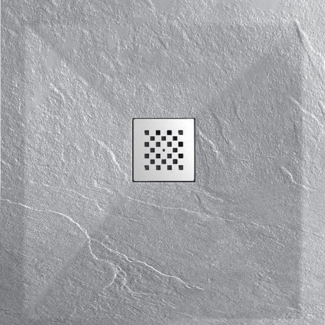 Dusche Empfänger 80x80 Quadrat - Composite Grey - Nazca