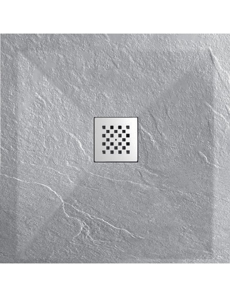 Dusche Empfänger 80x80 Quadrat - Composite Grey - Nazca