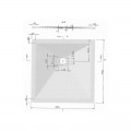 Piatto doccia 90x90 quadrato - Composito bianco - Nazca