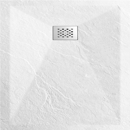 Shower Receiver 90x90 Square - Composite White - Nazca