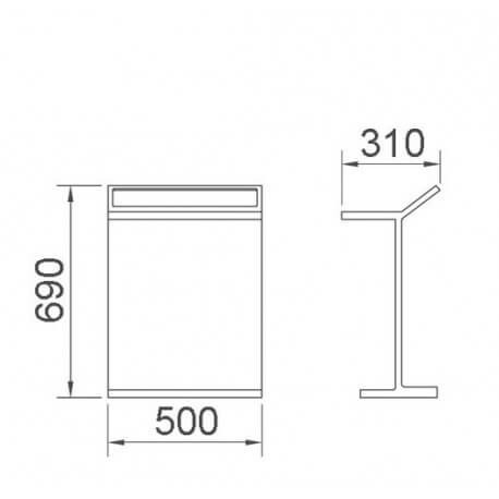 Porte Serviette à Poser solid surface Blanc mat Minéral | Rue du Bain