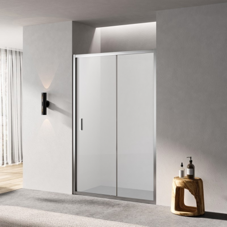 Shower door Sliding Niche Glass Satin 140cm Profile Alu matt-Ibiza
