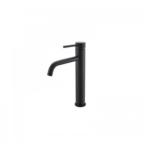 Rubinetto miscelatore lavandino elevato - Tappetino nero - Cerchio