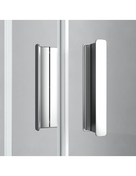 Paroi douche quart de rond Granité 80cm coulissant profilé Alu Laguna