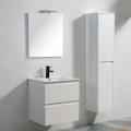 60 cm white bathroom cabinet and mirror with LED – City