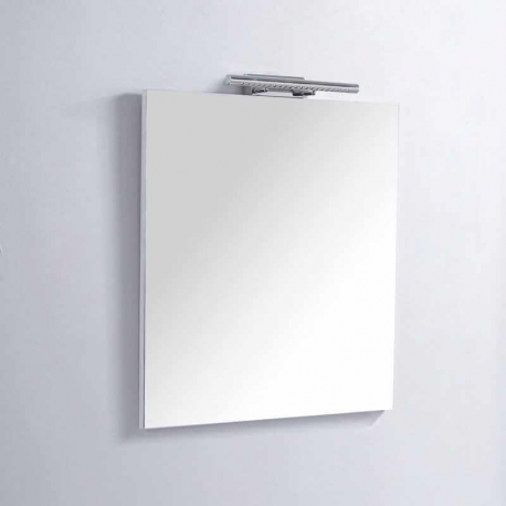 60 cm white bathroom cabinet and mirror with LED – City