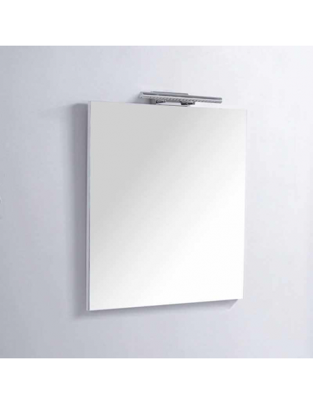 60 cm white bathroom cabinet and mirror with LED – City