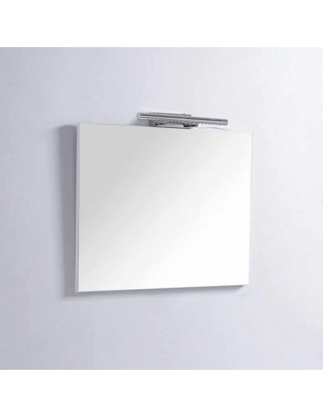 Armadio da bagno 80 cm bianco e specchio con led - City