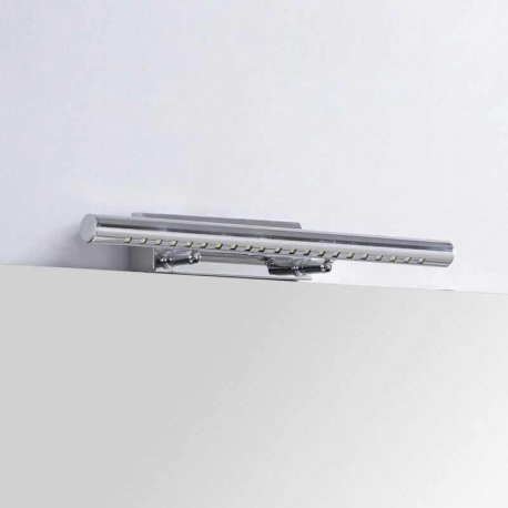 Armadio da bagno 80 cm bianco e specchio con led - City