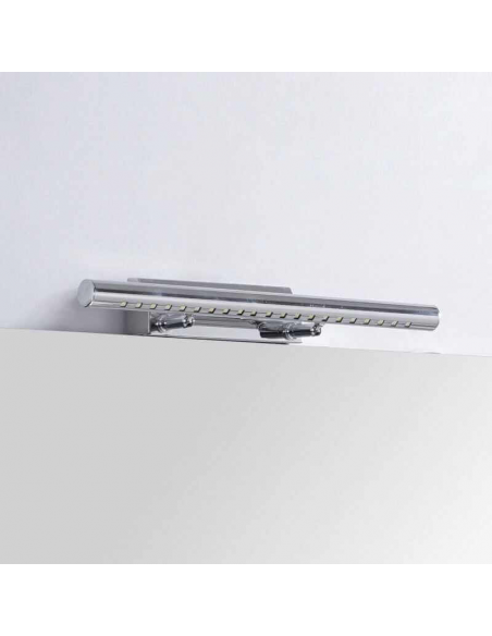 Badezimmerschrank 80 cm weiß und Spiegel mit LED - Stadt