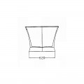 Retro Baño acrílico Blanco - Isla Oval - 170x79 cm - Atenas
