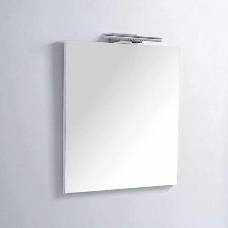 Armadio da bagno 60 cm rovere grigio con specchio a led – Scandinavo