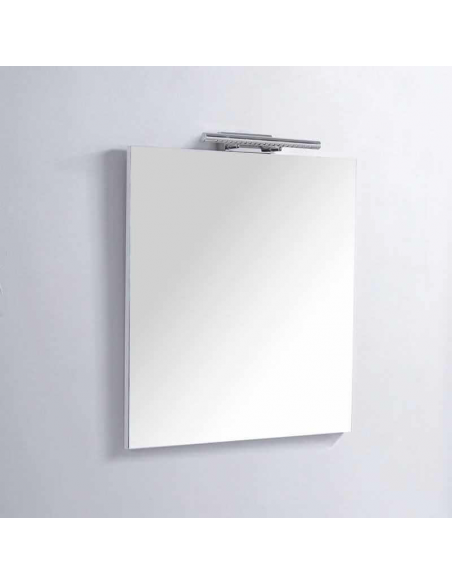 Bathroom cabinet 60 cm grey oak with led mirror – Scandinavian