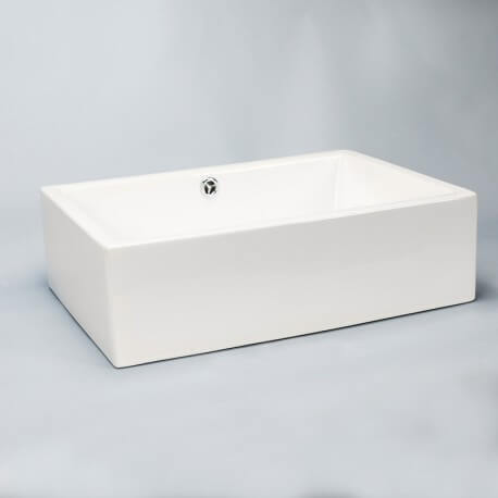 Vasque à poser rectangulaire céramique Line | Rue du Bain