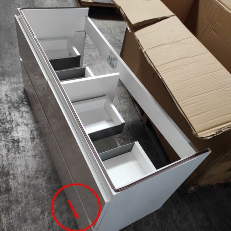 Armadio da bagno 120 cm - Bianco