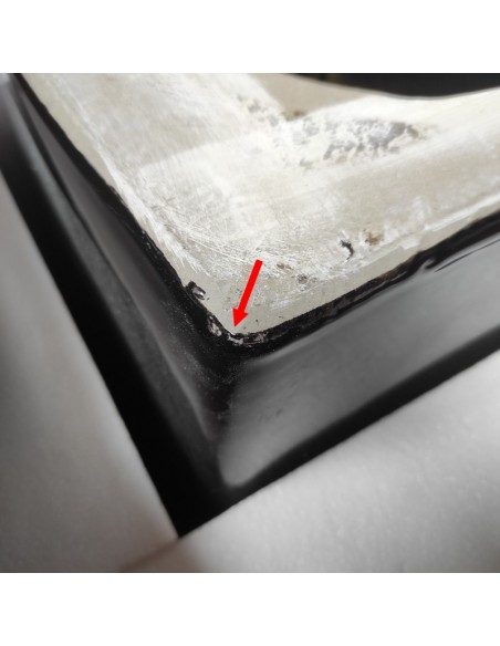 Lave Main Totem Carré - Céramique Noir - 33x84 cm - Line - Outlet