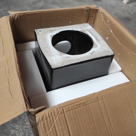 Lave Main Totem Carré - Céramique Noir - 33x84...