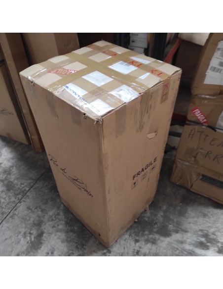 Lave Main Totem Carré - Céramique Noir - 33x84 cm - Line - Outlet