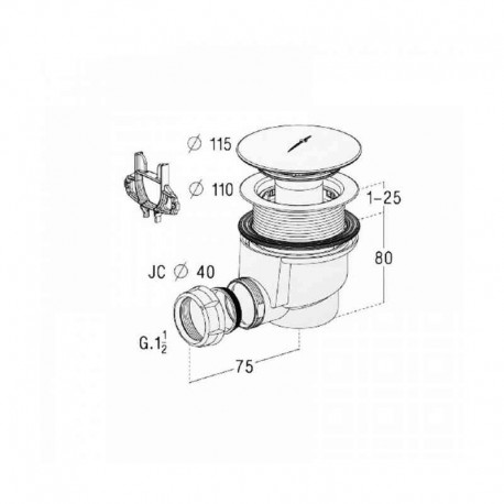 Ricevitore doccia Bond Ø90 mm con Capot - Ankara