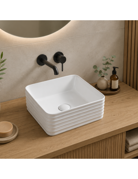 Quadratisches Layout Vasc 39 cm Design - Keramik - Carena