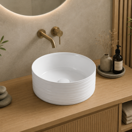 Vasque à Poser Ronde 41 cm Design - Céramique - Arena