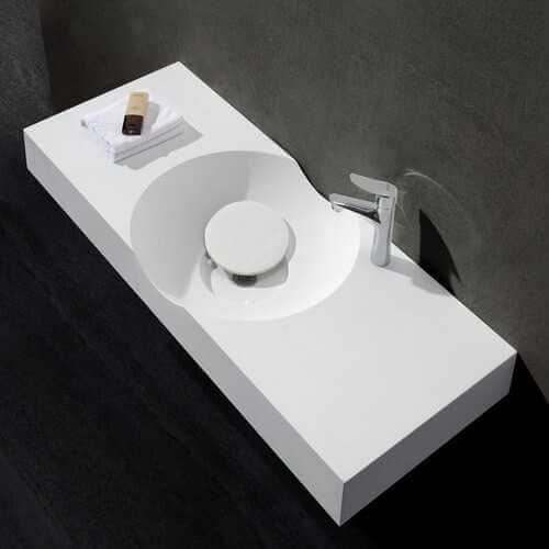 Lavabo colgante único blanco mate - Clas