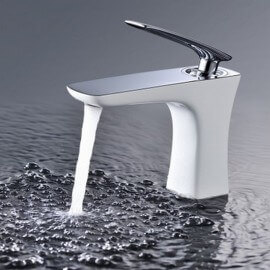 Washbasin mixer valve - Chromé/ Blanc - Concep't